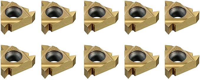 Lathe Threading Carbide Inserts:10 Pcs 11IR A60 1/4 Carbide Inserts for Internal Threading Holders CNC Cutting CNC Turning Tool