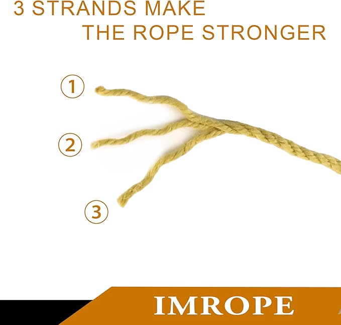 4mm x 300 Feet Yellow Jute Rope, Twine for Gardening Tomato Climbing Plant Tie Floristry Crafts Gift Wrapping Packing Decor