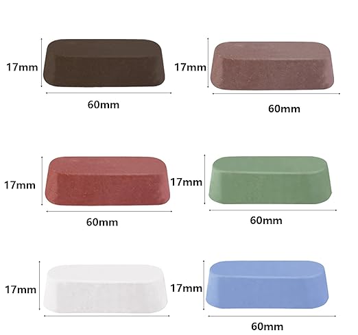 12 Pcs Metal Buffing Polishing Compound for Buffing Wheel, Buffing Wheel Compound, Grit Corresponds to The Color from Coarse to Fine for Stainless Steel, Jewelry, Aluminum Polishing Compound