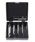 Accusize Industrial Tools 5pc ANSI M42 (H.S.S. + 8% Cobalt) Center Drill Set, 0556-5500