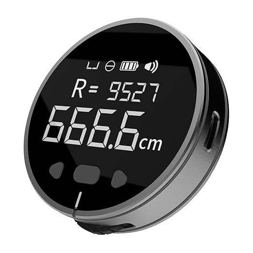 Digital Tape Measure, 328ft Electronic Rolling Ruler with 1.8inch LCD Display, Rechargeable Small Smart Long Distance Rolling Measuring Tool for Flat Curved Diameter