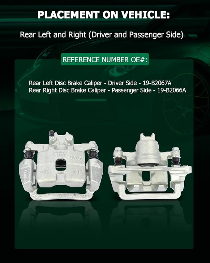 SCITOO 19-B2067A 19-B2066A Rear Left & Right Disc Brake Calipers Assembly w/Bracket For Saab For 9-2X 2005-2006,For Subaru For Forester 2004-2008,For Subaru For Impreza 2004-2007