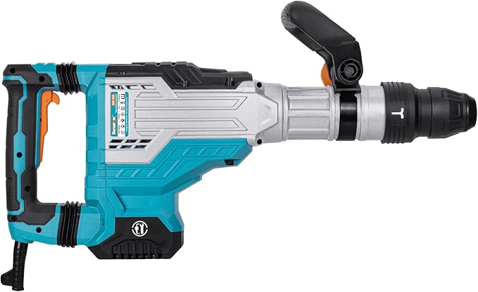 Berserker 1700W 25-Pound SDS-Max Demolition Jack Hammer, 1-9/16" 14-Amp Corded Electric Heavy Duty Demo Chipping Hammer Concrete/Pavement Breaker with Carrying Case Flat Chisel Bull Point Chisel