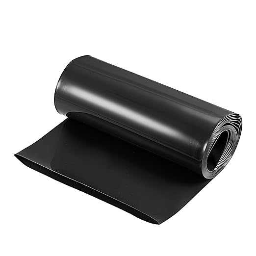 MECCANIXITY Battery Wrap PVC Heat Shrink Tubing 127mm Dia 200mm Flat 10 Feet(3meters) Black Good Insulation for Battery Pack