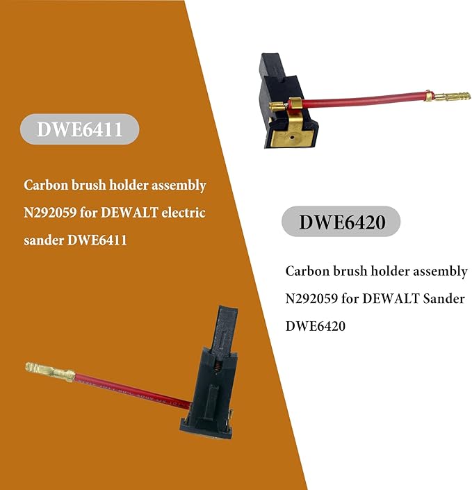 4PCS N292059 Carbon Brush Box Assembly Fits For Dewalt Sander Brush Box N421468 CMEW231DWE6411 DWE6411K WE6420 DWE6421 DWE6423 DWE6423K