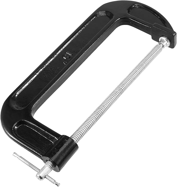 HOIGON 3 Pieces 10 Inch C-Clamp Set, Malleable Iron C-Clamp,Heavy-Duty C-Clamps with 10 Inch Jaw Opening 4 Inch Throat Depth for Woodworking, Welding, and Building, Black