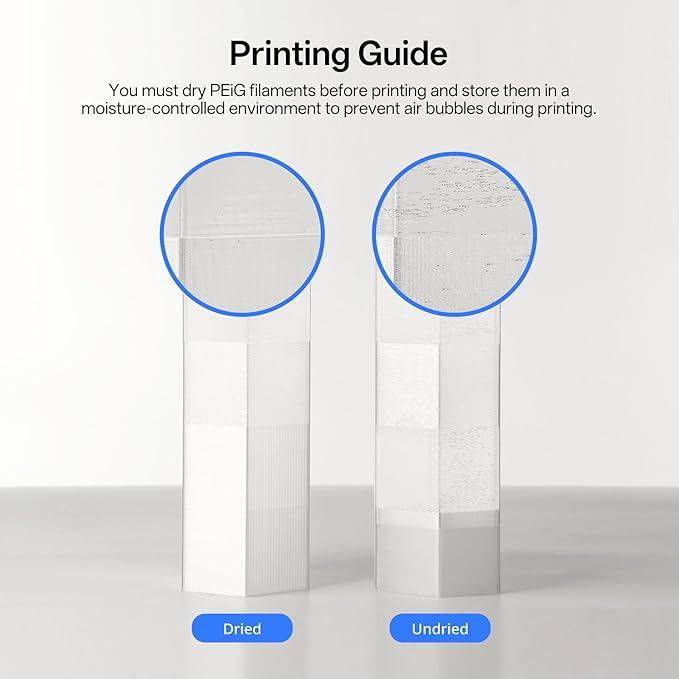 ANYCUBIC PETG Filament 1.75mm, 3D Printer Filament, Translucent and Vibrant, Dimensional Accuracy +/- 0.02mm, Print with Most FDM 3D Printers, 1KG Reusable Spool, Clear