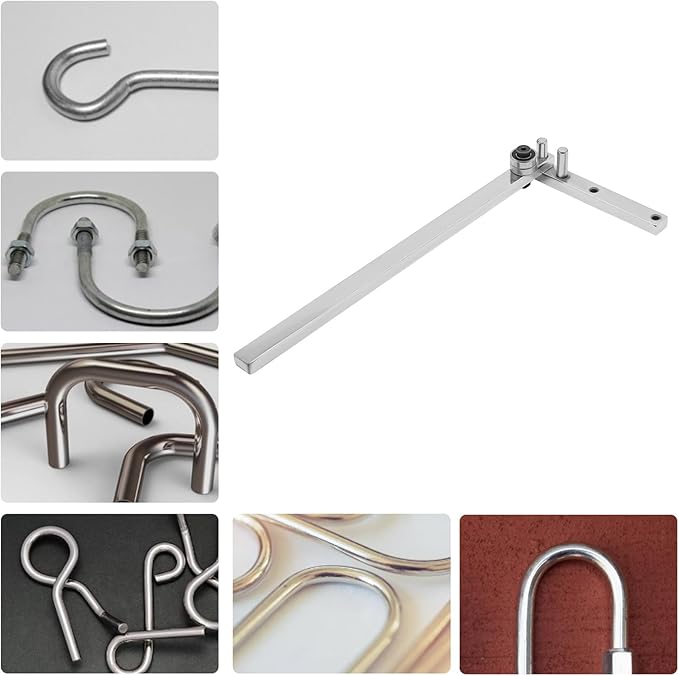 Manual Rod Benders Metal Bending Machine, Heavy-duty Manual Rebar Bender 180° Adjustable Bending Hand Tools with Maximum Bendable Diameter 8mm for Bend Steel, Copper, Aluminum