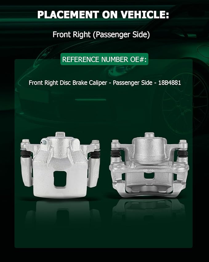 SCITOO Front Right Brake Caliper With Bracket 18B4881 Compatible For Chevrolet Cobalt 2005-2010 For Pontiac G5 2007-2009 For Pontiac Pursuit 2005-2006 For Saturn Ion 2003-2007