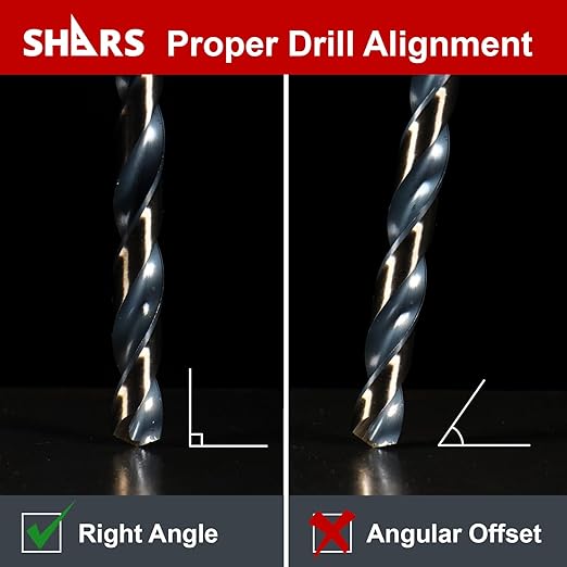 Shars 1/16-1/4" by 64ths 13 Pcs HSS Heavy Duty Black & Gold Finish Jobber Drill Set 135° Point Angle 404-2930 P)