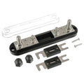 BOJACK ANL Fuse Holder with 350 Amp ANL Fuse, ANL Fuse Block with 2 Pieces 350A ANL Fuse, M10 Stud Terminals Maximum Current 750A, for Trucks, Cars, Ships, etc.