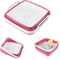 Collapsible Wash Basin for Baby Bottles - 2.4 Gallons Portable Dish Basin for RV Camping Sink, Space-Saving Dish Tub For Bottle Washing (Viva Magenta)