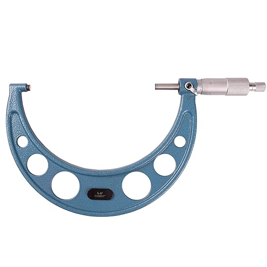 6Pcs Outside Micrometer Set 0-1", 1-2", 2-3",3-4",4-5",5-6", 0.0001" Graduation, Precision Tools for Machinists