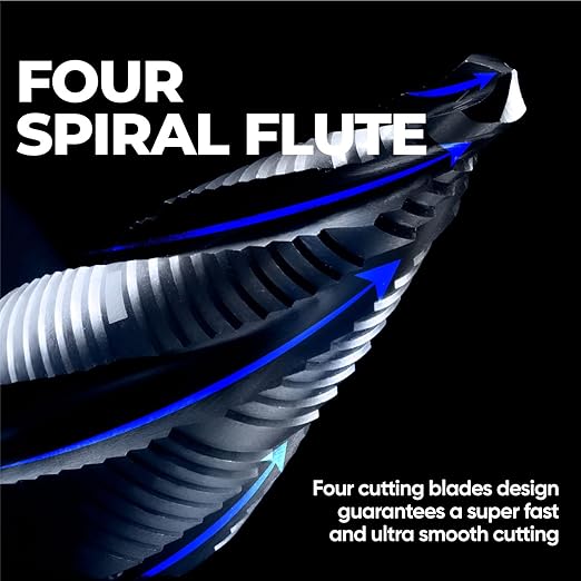 toolant Four Spiral Flute Cobalt Step Drill Bit(Pro), 1/4"-1-1/8" Impact Ready Unibit Step Drill Bit, 1/4" Hex Shank Step Bit for Metal, Stainless Steel, Aluminum, Plastic
