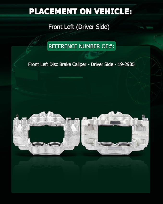 SCITOO Front Left Brake Caliper Without Bracket 19-2985 Compatible For Toyota 4Runner 2003-2009 For Toyota FJ Cruiser 2007-2014 For Toyota Tacoma 2005-2017 For Toyota Tundra 2000-2006