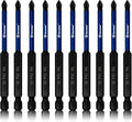 10 Pack Phillips Impact Driver Bits, #1 Phillips Head Magnetic Screwdriver Bits Set, 3.5Inch S2 Alloy Steel Impact Bits, 1/4" Hex Shank Screwdriver Drill Bit, CNC Machined ph1 Impact Drill Bits
