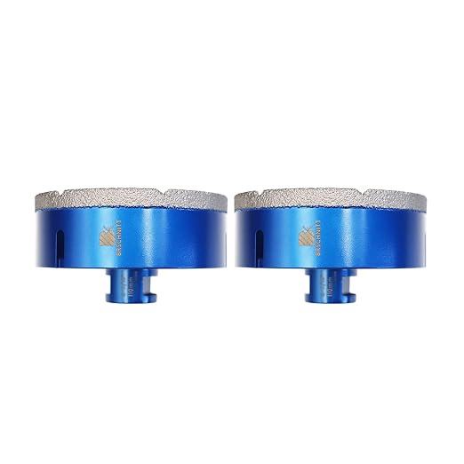 110mm Diamond Core Drill Bit for Porcelain Tile Ceramic Marble Granite Drilling,BRSCHNITT 2pcs Vacuum Brazed Diamond Hole Saw with 5/8-11 Thread (110mm 2pcs)