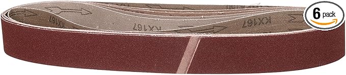 2 x 42 Inch Sanding Belt, 6 Pcs 180 Grit Knife Sharpener Belts Work Sharpening for Belt Sander Knife Carving Tool Metal Working