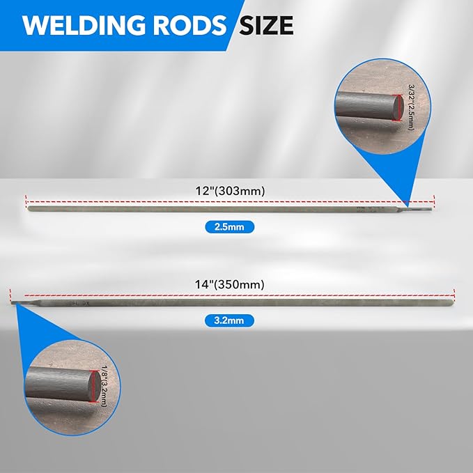 3/32" Welding Rod J422 Carbon Steel Stick Electrodes for Welding Machine Element Construction Pressure Pipes 1LB
