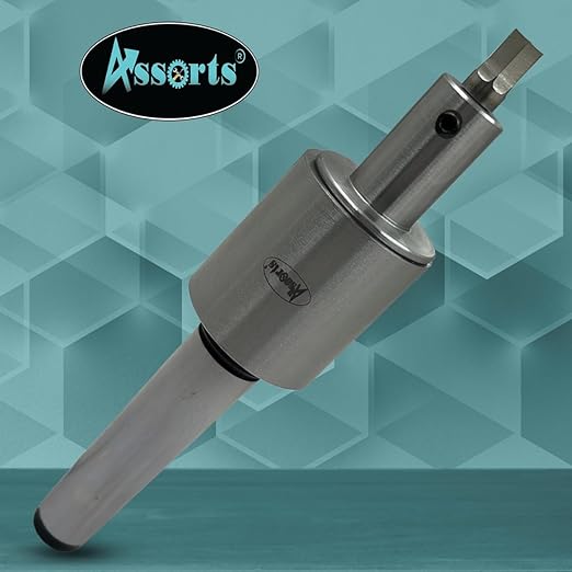 ASSORTS Precision Rotary Broach Holder with MT3 Shank (M12 x 1.75 Drawbar) – Includes 7-Piece HSS Hex Punch Set for CNC, Lathe, Milling & Drilling Machines