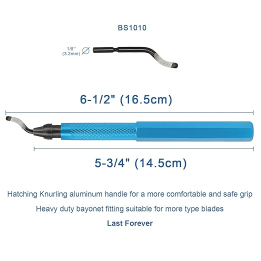 Swivel Head Deburring Tool 6-1/2“/ Metal Handle Chamfer Tool/Removing Burr from Aluminum, Copper, Brass and Plastic Pipes …