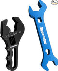 Adjustable AN Wrench AN Fittings Spanner 3AN-16AN Lightweight Aluminum Hex Jaws Small Black. With a 6AN-AN8 Double Hose End Fitting Wrench Blue