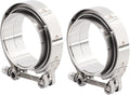 LokoCar 3.0 Inch V Band Clamp with Flange Male Female Stainless Steel 2Pcs