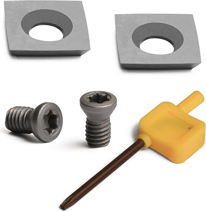 WCS-T-SR-11X11/2 Set of Two Piece 11x11x2mm-R50 TCT Carbide Tipped Arc Square Blade for M2047T.