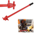 Rebar Bender Tool 35 Inch, Hand Operated to 5/8 with Reverse Head - Industrial Metal Bender for Construction, Flat Steel Rods (Red)