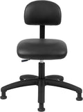 Chair Master FSS Series Square seat Medium (20"-28") seat Height Chair. Vinyl-for Office, Garage, Desk, Shop, Computer, Doctor, Medical, Easy to Clean! No Footring (Black, Medium, Glides)
