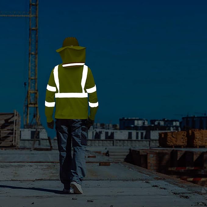 AYKRM Safety T Shirt Reflective High Visibility hi vis Long Sleeve T Shirt (XS-6XL)