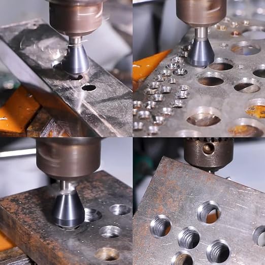 4PCS Cobalt Single End Countersink Drill Bits Set, TiAlN Coated 90 Degree Heavy Duty M35 Countersink Chamfer Tool for Metal, Stainless Steel, Copper, Wood, 2-5, 5-10, 10-15, 15-20MM