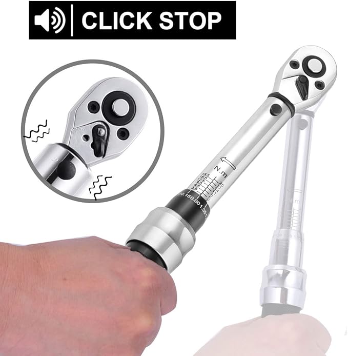 COTOUXKER Bike Torque Wrench Set - 2 to 20 Nm – 1/4 Inch Driver Pro MTB Bicycle Maintenance Torque Wrench Kit Tool for Road Mountain Bikes Motorcycle Multitool