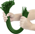 XINGO Garden Green 24 Inch Zip Ties Heavy Duty 100 Pack, 200 LBS Ultra Strong Plastic Wire Ties, Large Cable Ties Extra Long Tie Wraps, Indoor and Outdoor UV Resistant