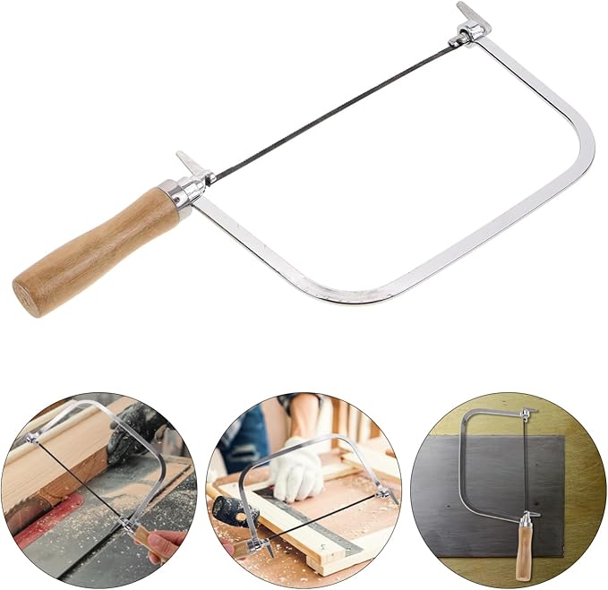 Coping Saw Coping Frame and 4 Replacement Blades Hand Carving Saw Hand Woodworking Tool