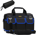 22 Inch Tool Bag, Waterproof Wide Mouth Tool Kit, Heavy Duty Tool Bag Organizer With Shoulder Straps, Tool Storage Package For Men/Women (Blue22IN)