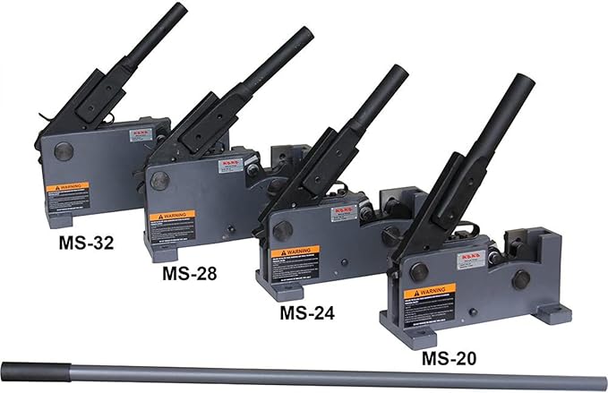 KAKA INDUSTRIAL MS-24 Manual Sheet Metal Shears - Cuts Square Steel, Rebar, Rod, Flat Bar, Round Steel up to 0.95 in / 24mm