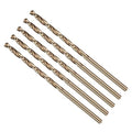 Drill Bit, #37 Cutting Diameter, 4341 HSS Gold Finish 118° Cutting Angle Number Jobber Bits - (Applications: for Drilling Soft Metal Plastic Wood), 5-Pieces