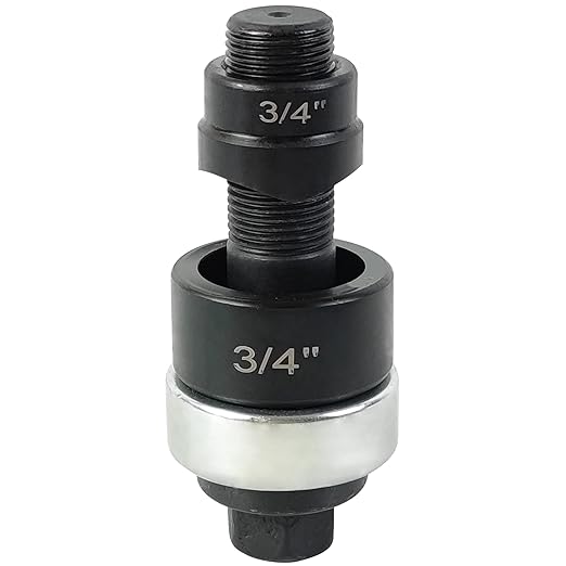 AMZCNC Manual Knockout Punch Kit, Heavy Duty Metal Sheet Knock Out Box Hole Cutter Conduit Punch Driver Die Set ((Conduit Hole Size) 3/4" Knockout Punch)
