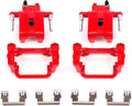 Power Stop S4992 Rear Red Powder Coated Calipers Pair For Chrysler 300 | Dodge Challenger Charger Magnum [Application Specific]