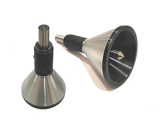Buyohlic Engineer Machinist Bell Punch Hand DIY Tool for Center Finding on a Round Bar Machine Tools (Set of Both)