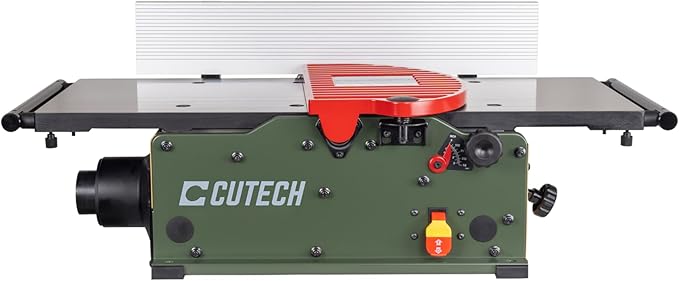 401120HI 12-Inch Spiral Cutterhead Benchtop Jointer with Cast Iron Tables, 24 TC Inserts, Extra Long 24" Aluminum Fence, Additional 7-3/8" Fence Brackets, and a 12-amp Motor