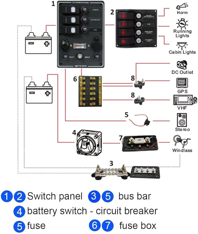 Heart Horse Power Distribution Block Bus Bar 3/8'' Terminal Stud 4 Post with Cover 250 Amp Rating for Marine Automotive and Solar Wiring RV Boat (250A, 3/8'', Red+Black)