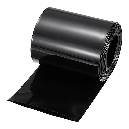 MECCANIXITY Battery Wrap PVC Heat Shrink Tubing 60mm Dia 95mm Flat 33 Feet(10meters) Black Good Insulation for Battery Pack