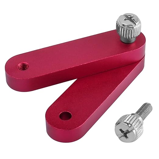 Mesee 4 Pieces Ruler Positioning Blocks Adjustable Thickness Ruler Stop Fence Woodworking Aluminum Alloy Rulers Limit Block Scribing Tool Rulers Locator Wood Mortise Scriber Line Marking Gauge
