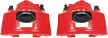 Power Stop Caliper Set for Chevrolet Dodge GMC Select Models Front Pair of High-Temp Red Powder Coated Calipers S4297