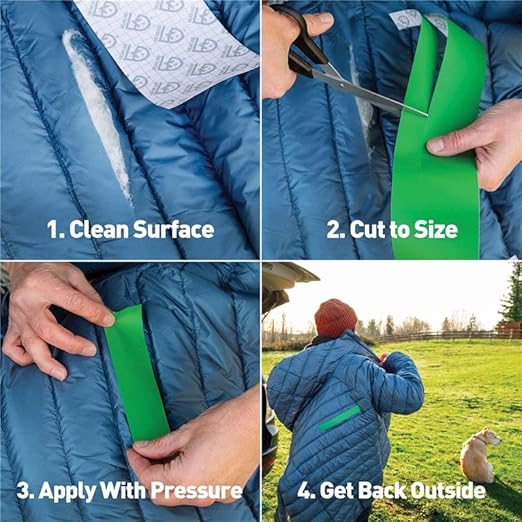 GEAR AID Tenacious Tape 3”x20” Micro-Ripstop Outdoor Fabric and Vinyl Gear Repair Tape, Quickly Fix Holes and Rips in Puffy Jackets, Rain and Snow Gear, Tents, Sleeping Bag and More, Orange, 2 Pack