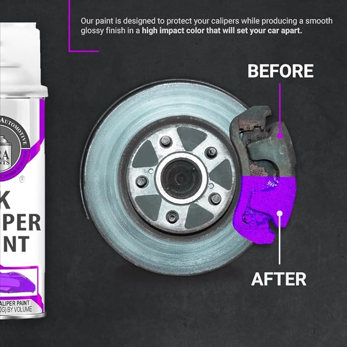 ERA Paints 2K Brake Caliper Paint Kit – Amethyst Purple Metallic | High-Gloss Spray, 500°F Heat & Chemical Resistant | Complete DIY Kit with Degreaser, Gloves & Tape | Made in USA