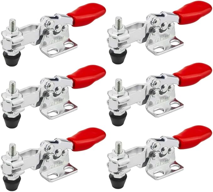 Push Pull Toggle Clamp Hand Tool 198Lbs Holding Capacity Antislip Horizontal Quick Release Heavy Duty Toggle Clamp Tool 6Pcs
