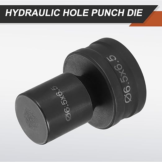 HARFINGTON Hydraulic Hole Punch Die 6.5x6.5mm Square Hole 40Cr Steel Electric Punching Kit for CH70 Electric Punching Machine, Black